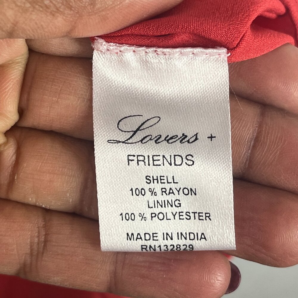 2/$30 Lovers & Friends Red Backless Romper Small - Picture 5 of 5
